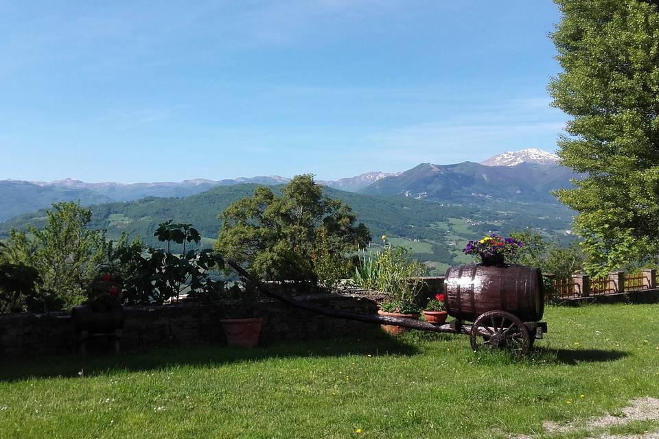 Panorama su Cimone e Corno