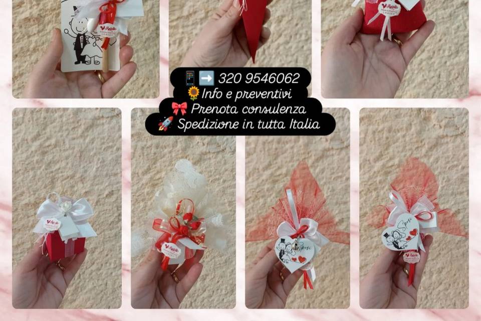 Sacchetto confetti rosso