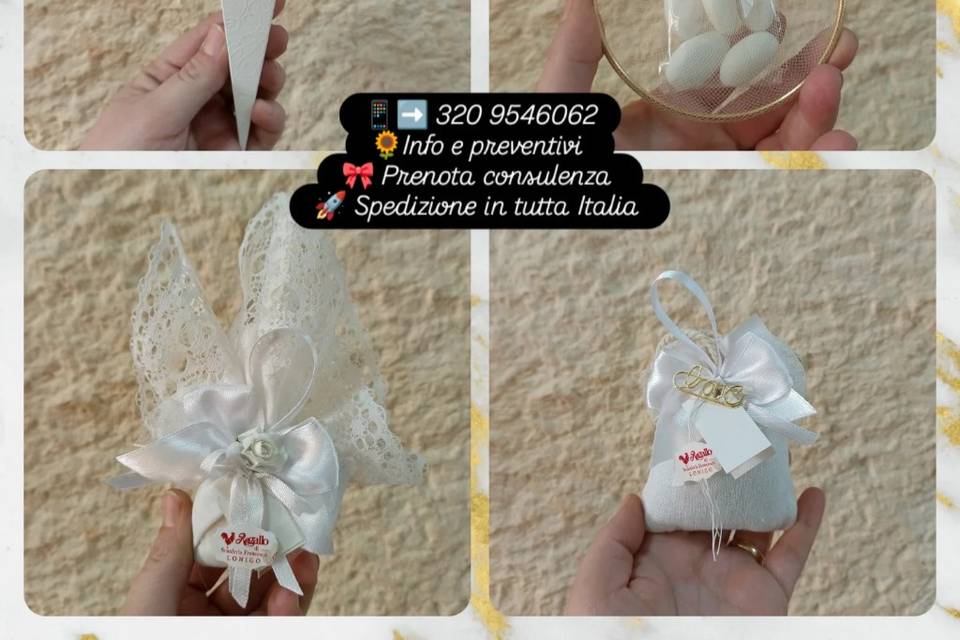 Sacchetto confetto bianco