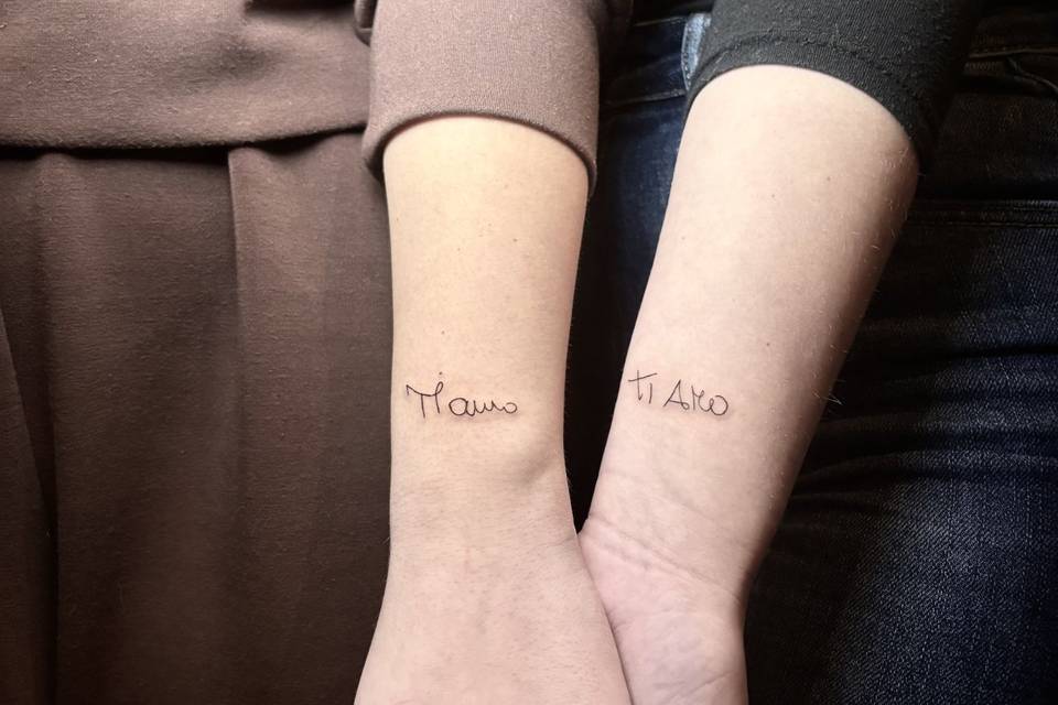 Tiamo con calligrafia reale