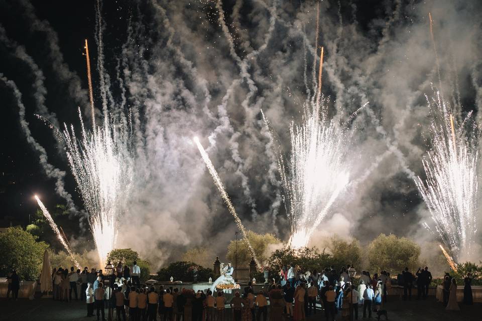 Fuochi d'artificio matrimonio