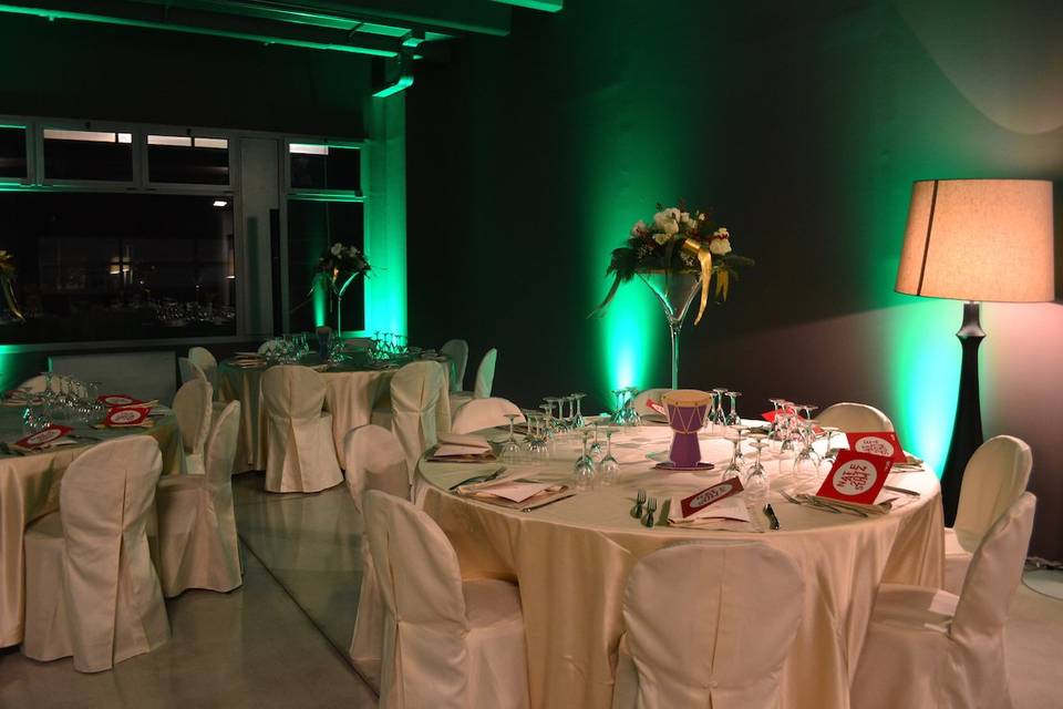 Evento aziendale led verdi