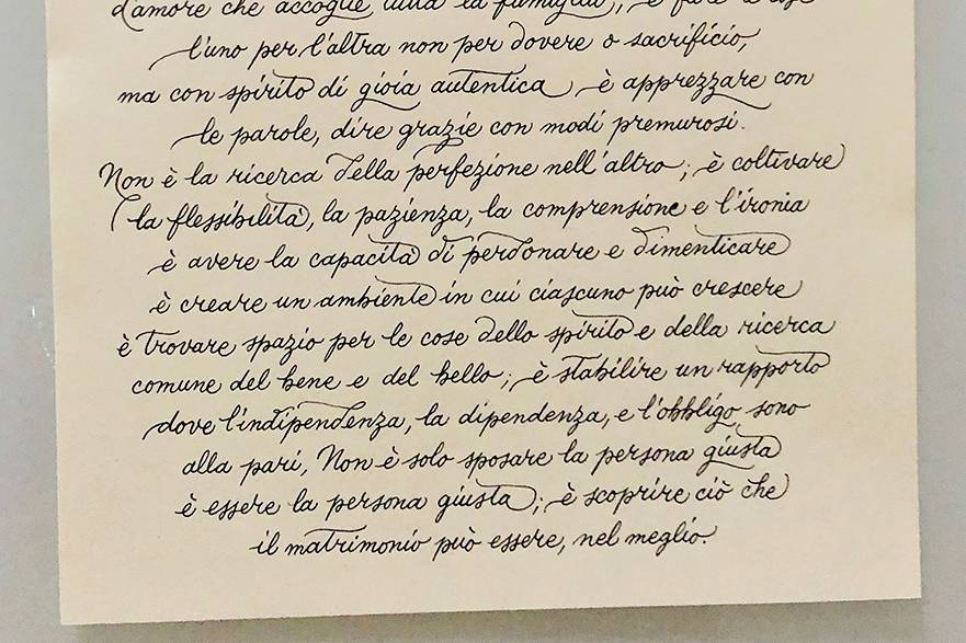 Lettera matrimonio