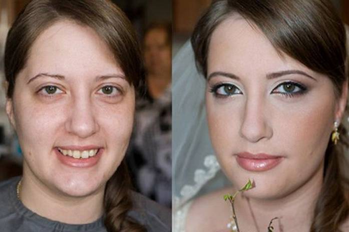 Make up sposa: prima e dopo