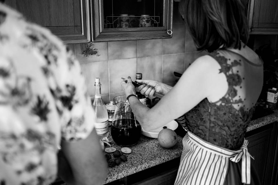 Preparazione del rinfresco