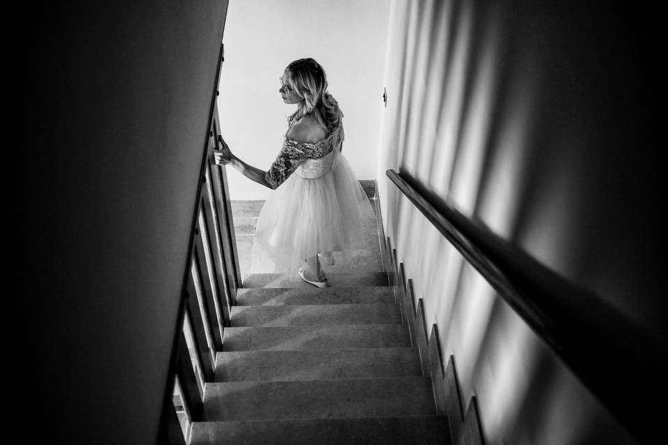 Sposa sulle scale