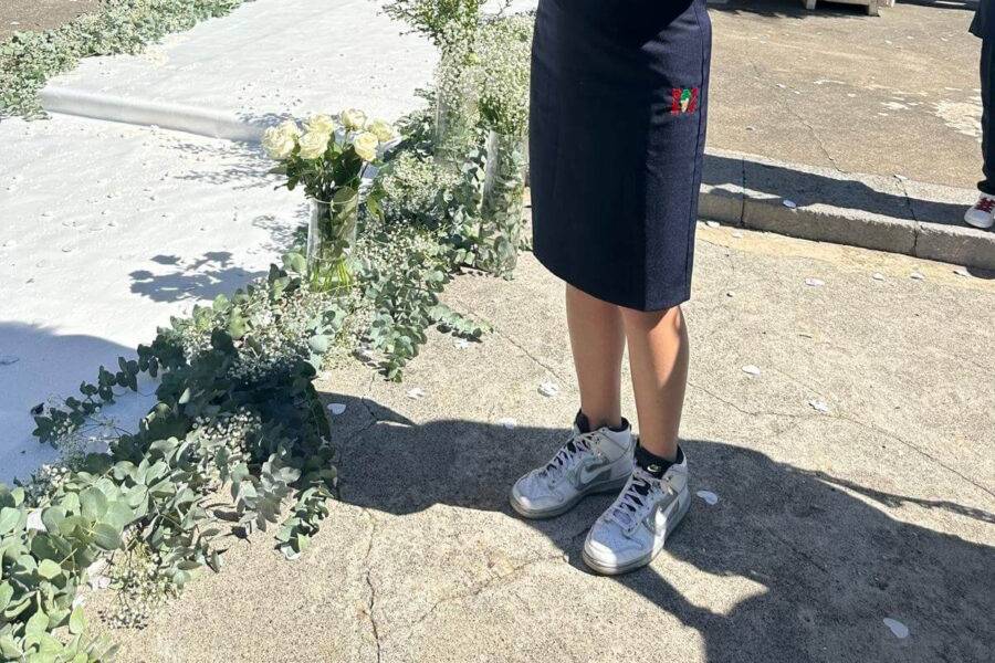 Brindisi fuori la chiesa