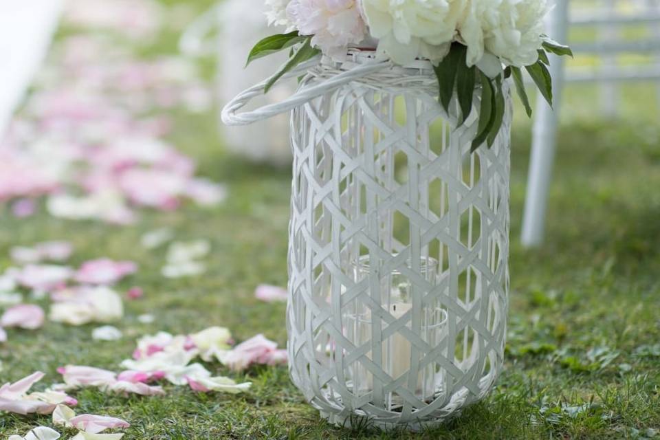 Lanterna con peonie