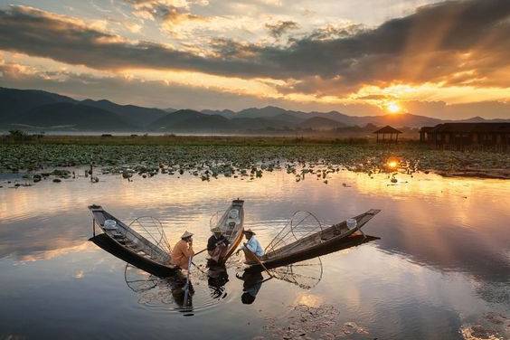Nel lago Inle, Birmania