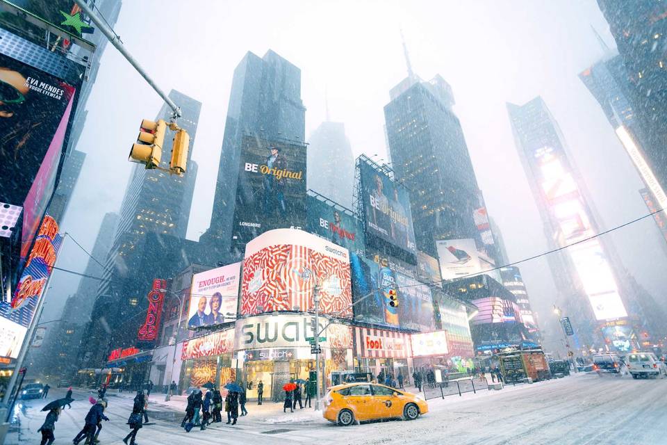 New York con la neve ...