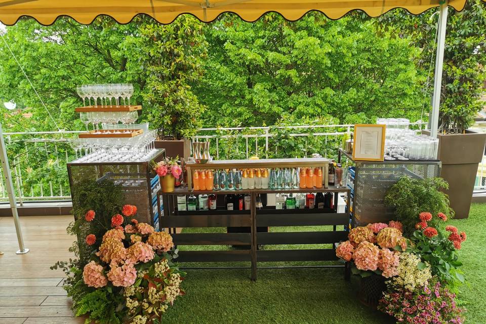 Flower Bar in terrazza