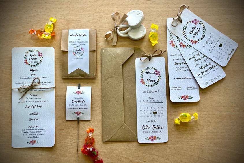 Wedding stationery floral