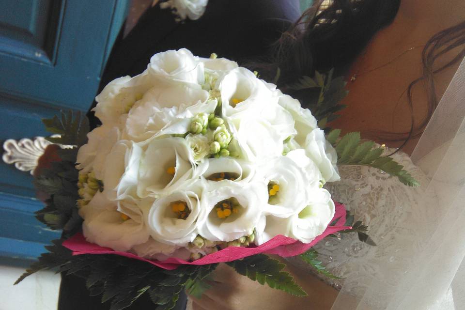 Bouquet lusianthus bianco