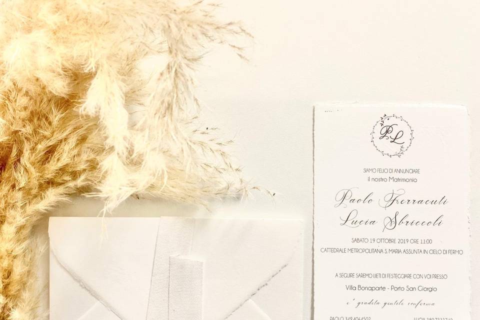 Amalfi paper wedding invitatio