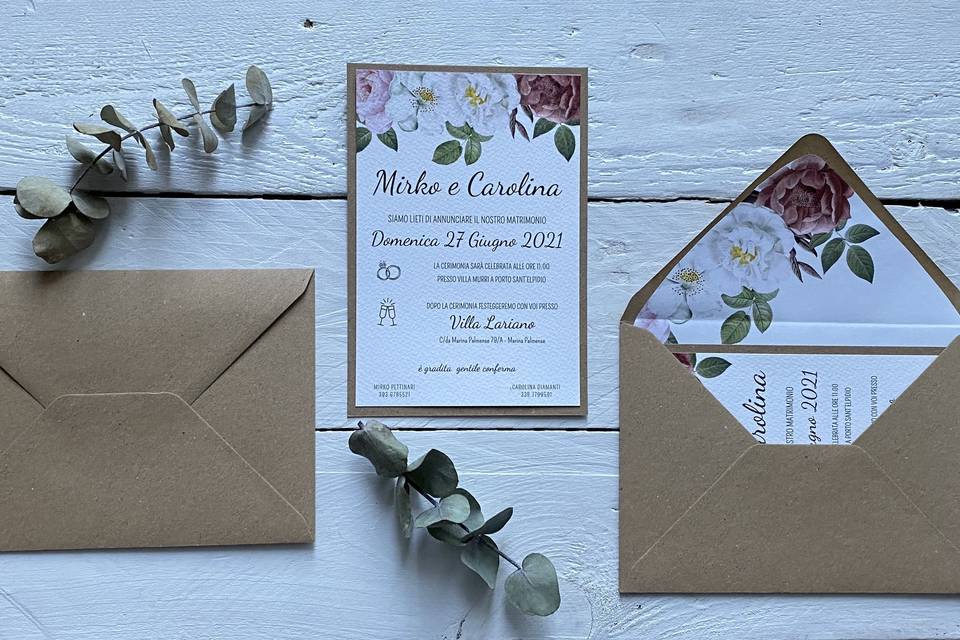 Country chic invitation