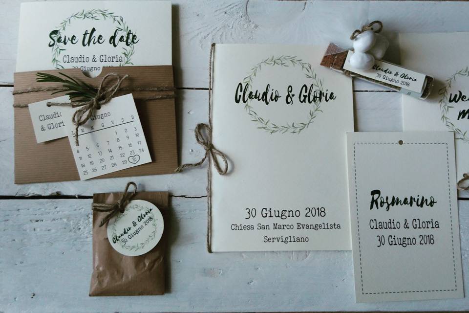 Wedding stationery country