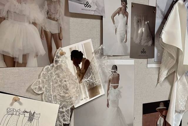 Moodboard stile abito sposa