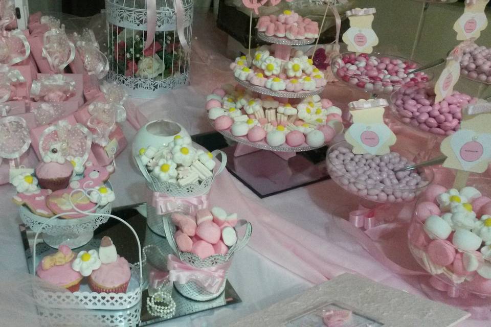 Sweet table in rosa!
