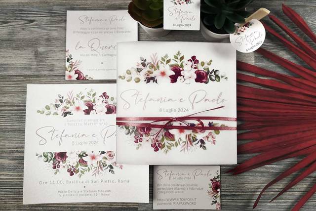 Partecipazioni matrimonio personalizzate - inviti nozze pocketfold fiori  rosa carta kraft 10 pezzi : : Prodotti Handmade
