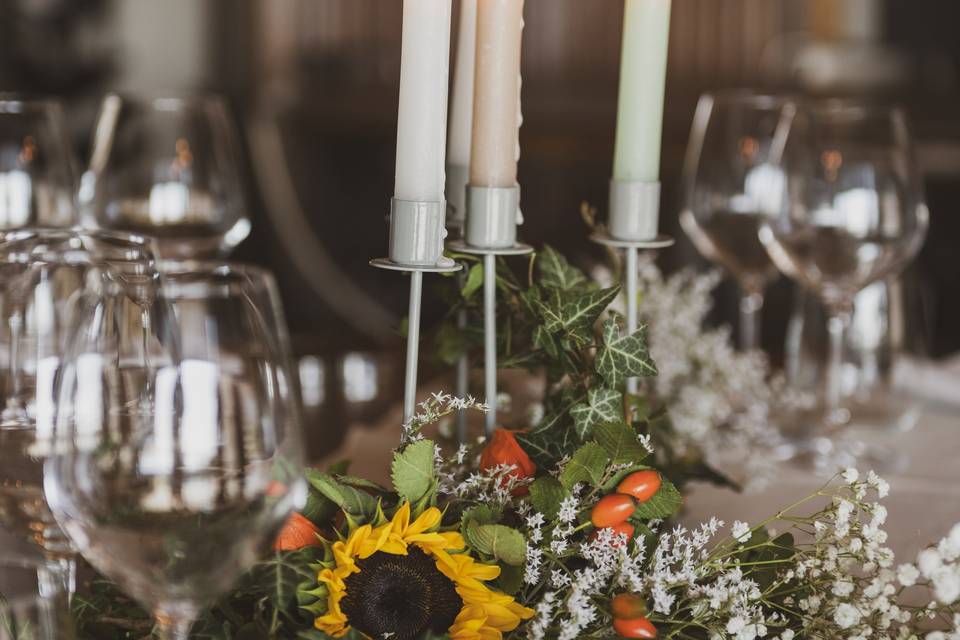 Tavolo decorato