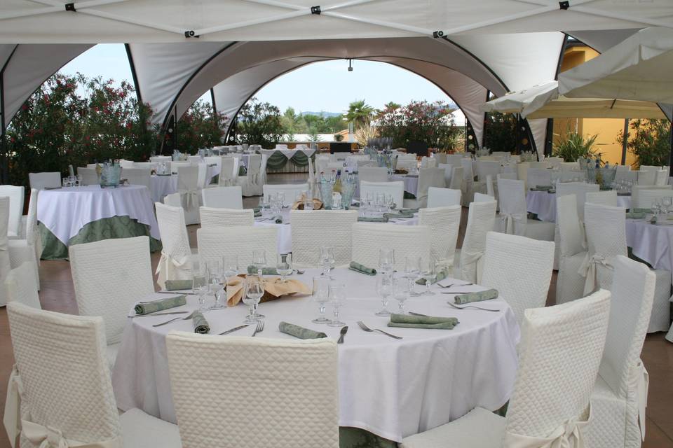 Buffet in terrazza