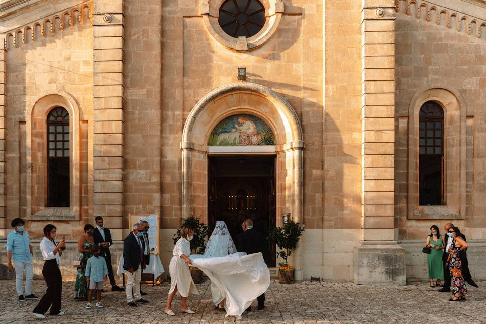 Chiesa di Modica al tramonto