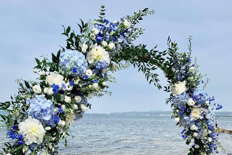 Cerchio matrimonio in spiaggia