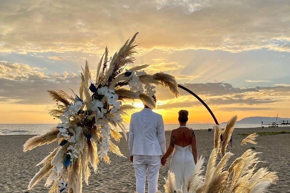 Cerchio pampas matrimonio in s