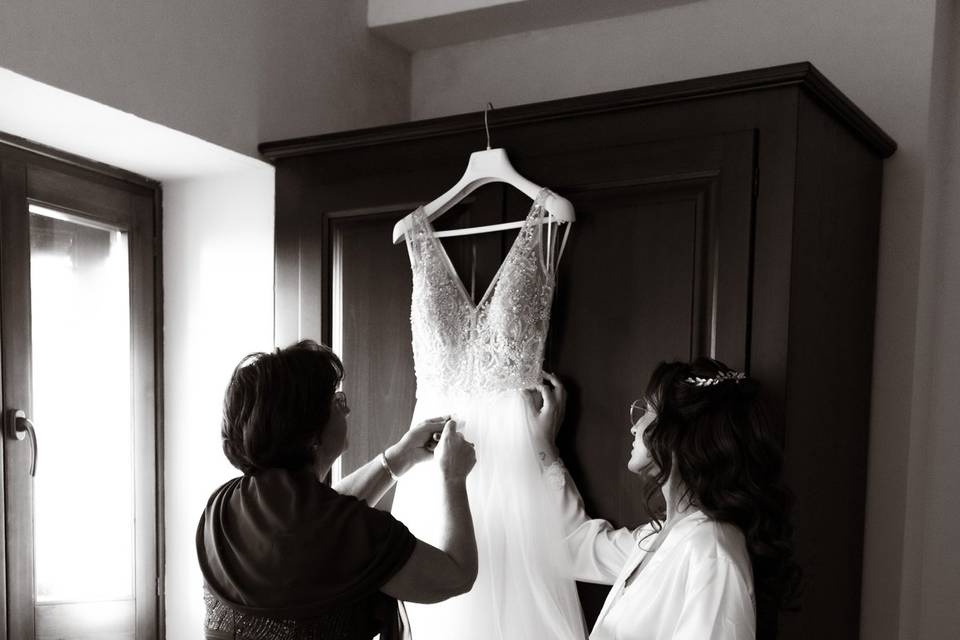 Bride and mother