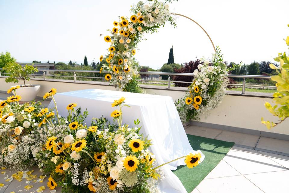 Allestimento taglio torta