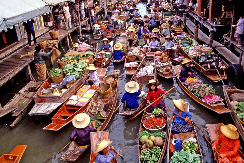 Mercati galleggianti a Bangkok