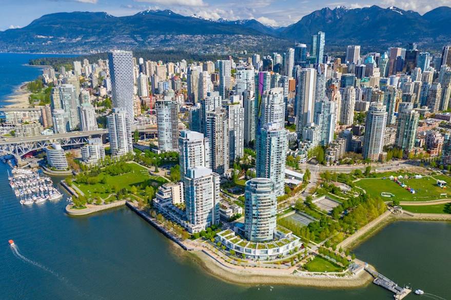 Veduta aerea di Vancouver