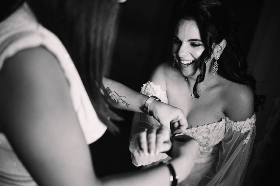 Getting ready bride