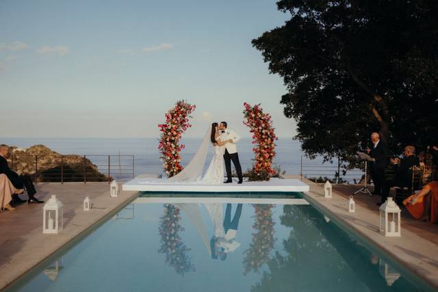 Sunset Poolside Ceremony