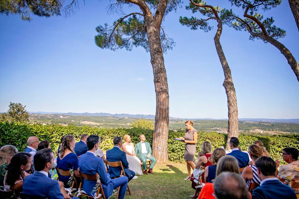 Ceremony with view