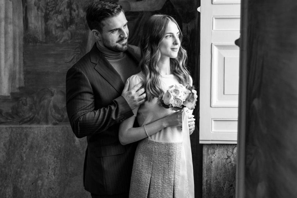 Foto di coppia in b&n
