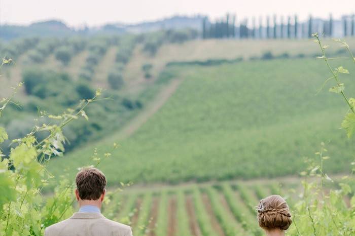 Walking in the vineyards