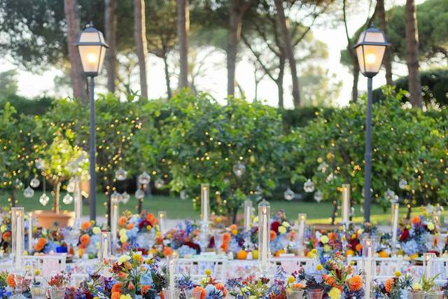 Spring wedding tablescape