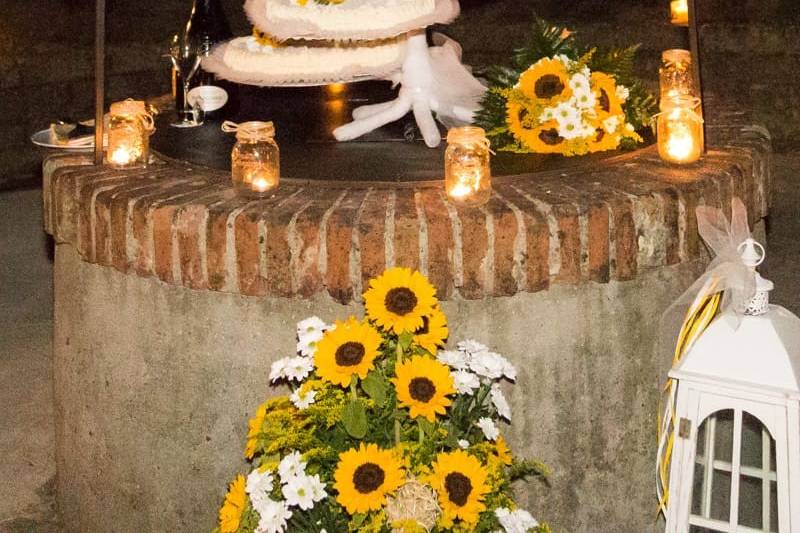 Torta e bouquet