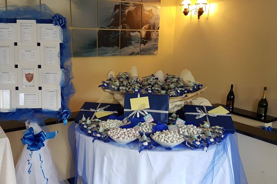 Conchiglia, confetti e tableau
