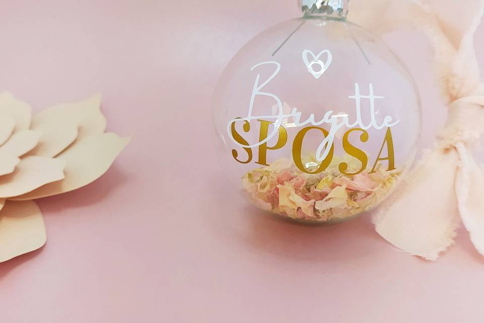 Pallina di Natale sposa