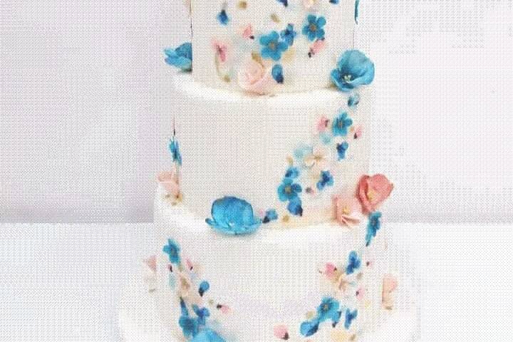 Wedding cake dipinta