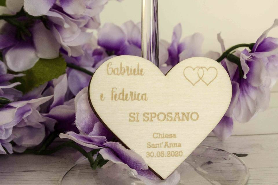 Segnaposto cuore calamita