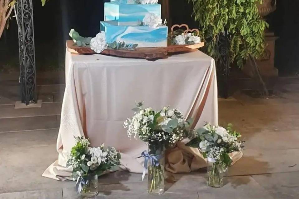 Marble cake in azzurro