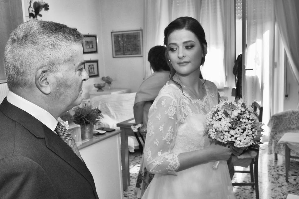 La sposa con il padre