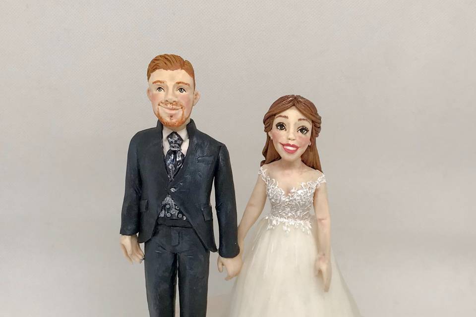 Wedding cake topper fimo