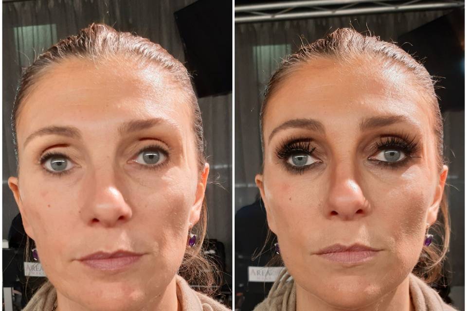 Trucco applicazione ciglia fin
