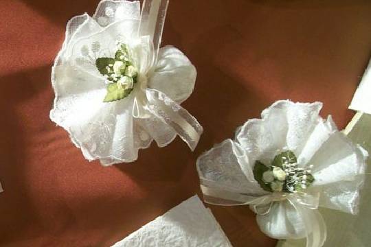 Bomboniere in organza con nastri