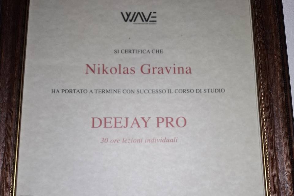 DIPLOMA CERTIFICAZIONE