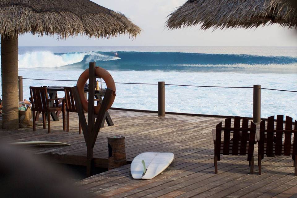 Surfing in Maldives